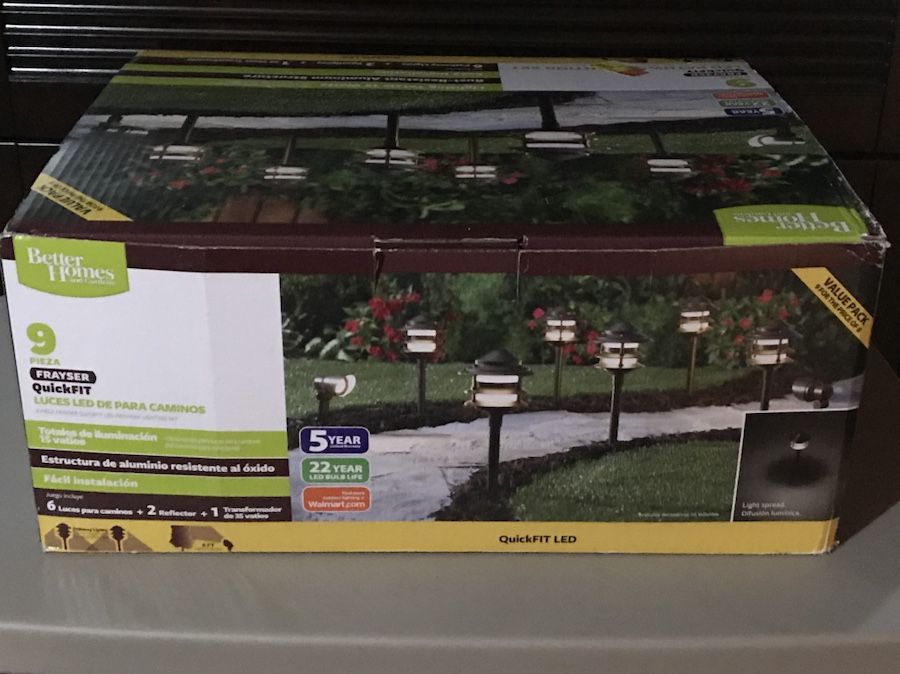Brand New...Better Homes & Gardens 9 Piece Frayser Quick-Fit Lighting Set.. $80