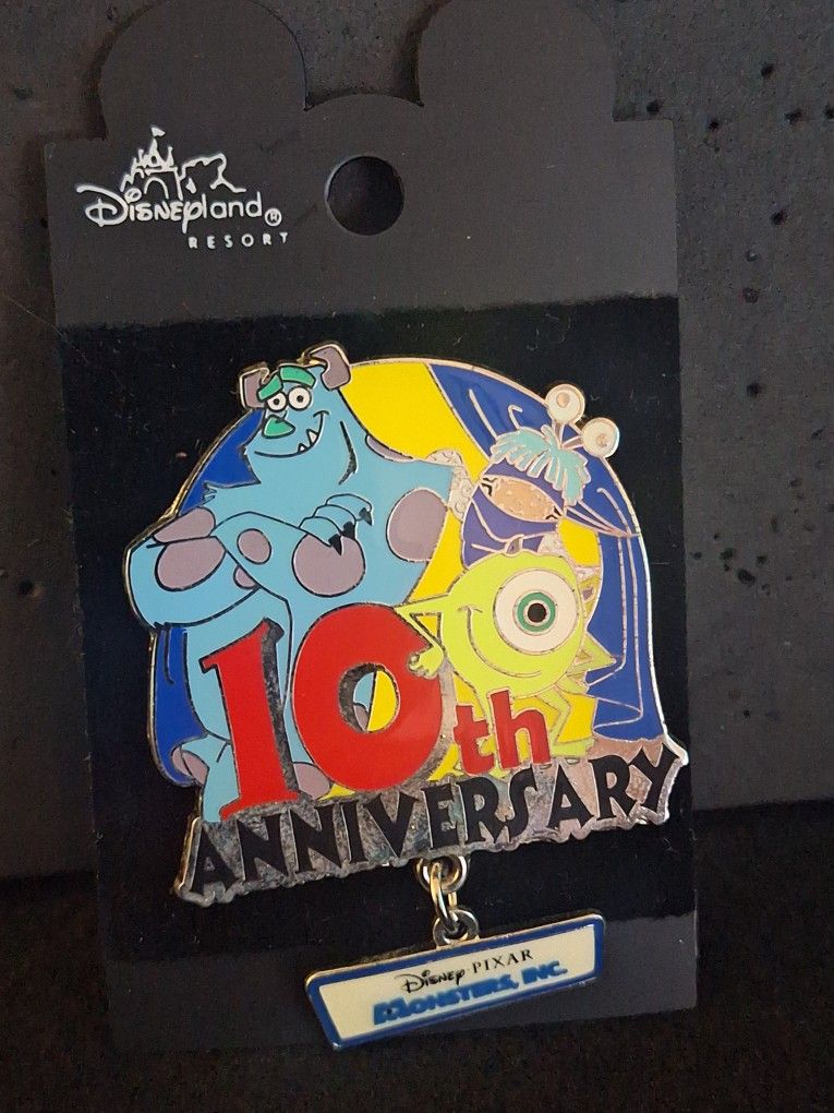 Disney-Pixar Monsters Inc 10th Anniversary Pin (LE 1000)