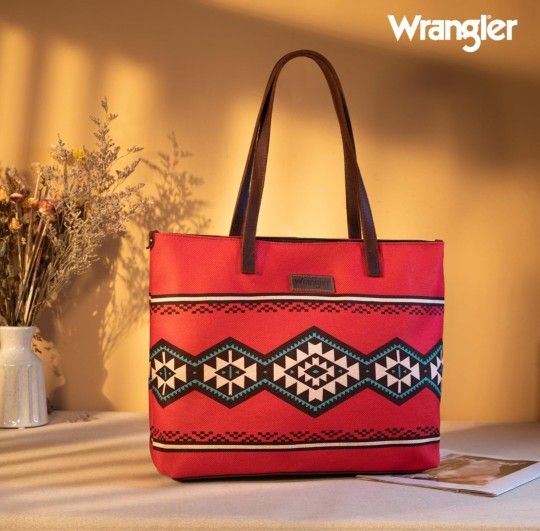 NEW Montana West Wrangler Tote Purse Bag Aztec Canvas Shoulder Bags