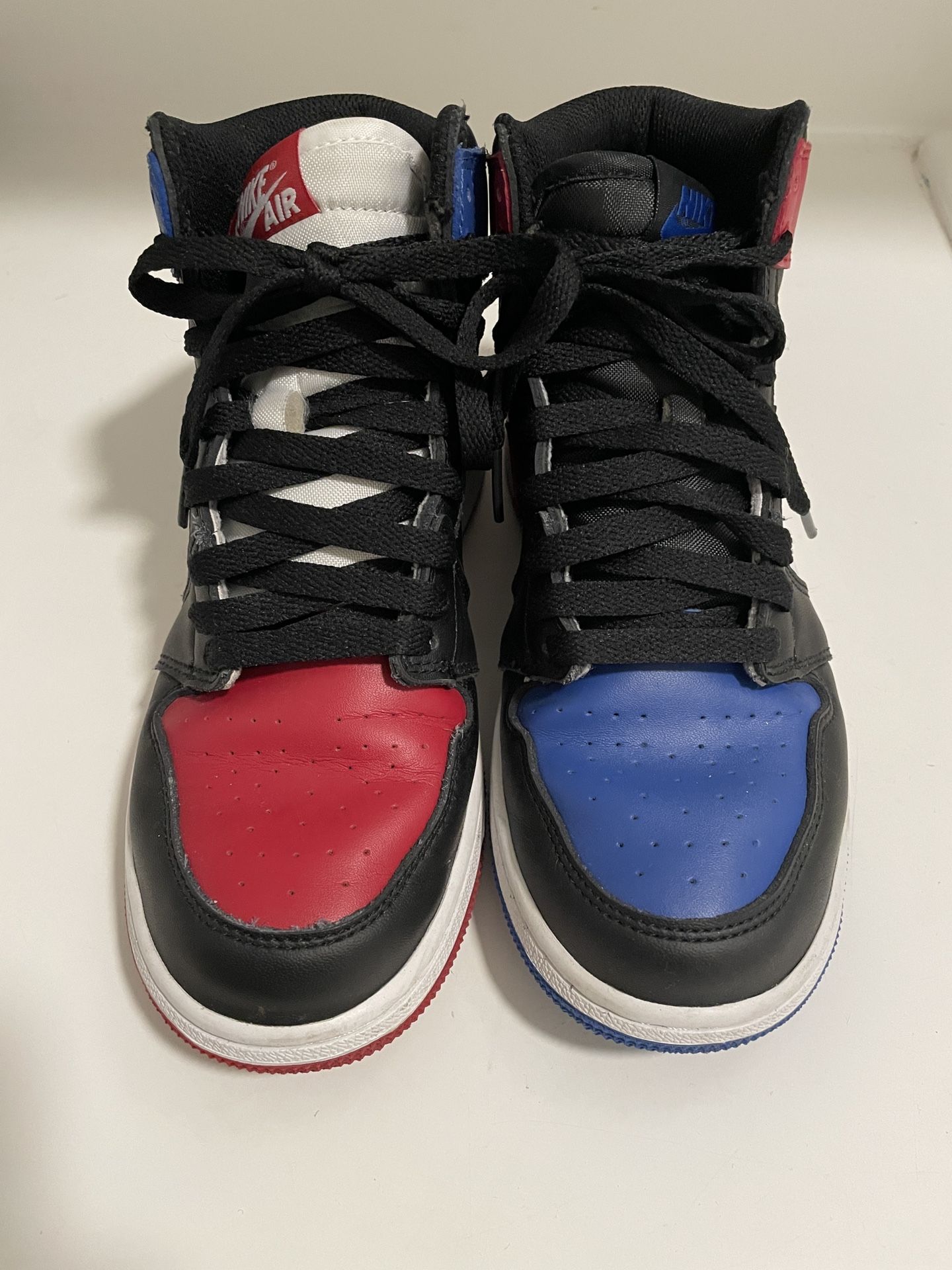 Jordan Retro high Tops Red,White, Blue-Size 7