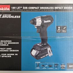 Makita Compact Brushless Impact Driver with battery and charger