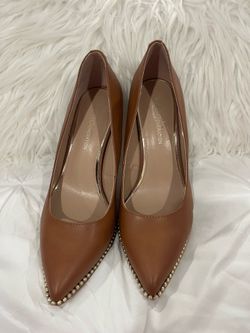 Brown woman high heel shoes
