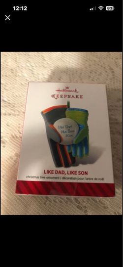 Hallmark Keepsake 2014- Like Dad, Like Son Holiday Ornament - New
