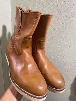 RED WING 866 PECOS Traction Tred Pull On Leather Work Boots Mens Size 12D MADE IN USA