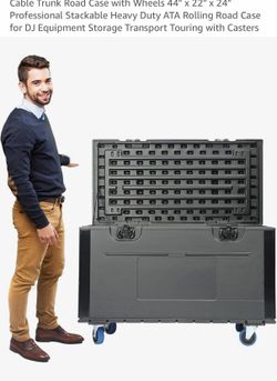 Brand New Professional ATA Rolling Road Case – 44” Heavy Duty Equipment Trunk