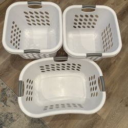 Three Laundry Baskets- Great Condition 
