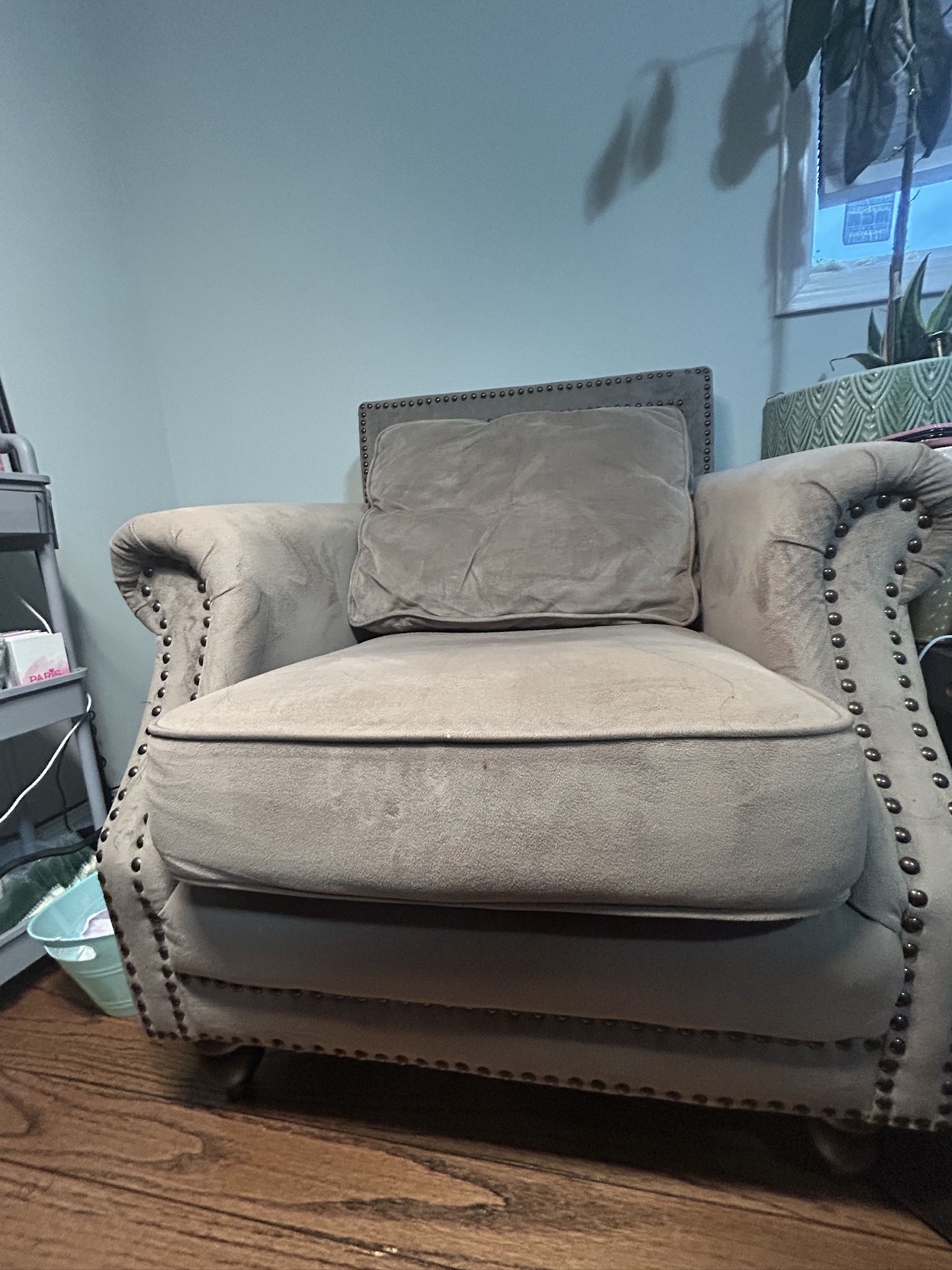 Armchair with Nailhead Trim