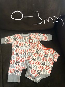 0-3 month pj/onesie set