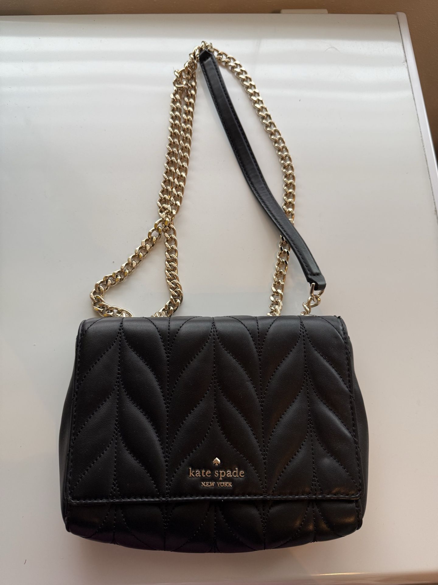 Kate spade crossbody shoulder bag quilted pillow black