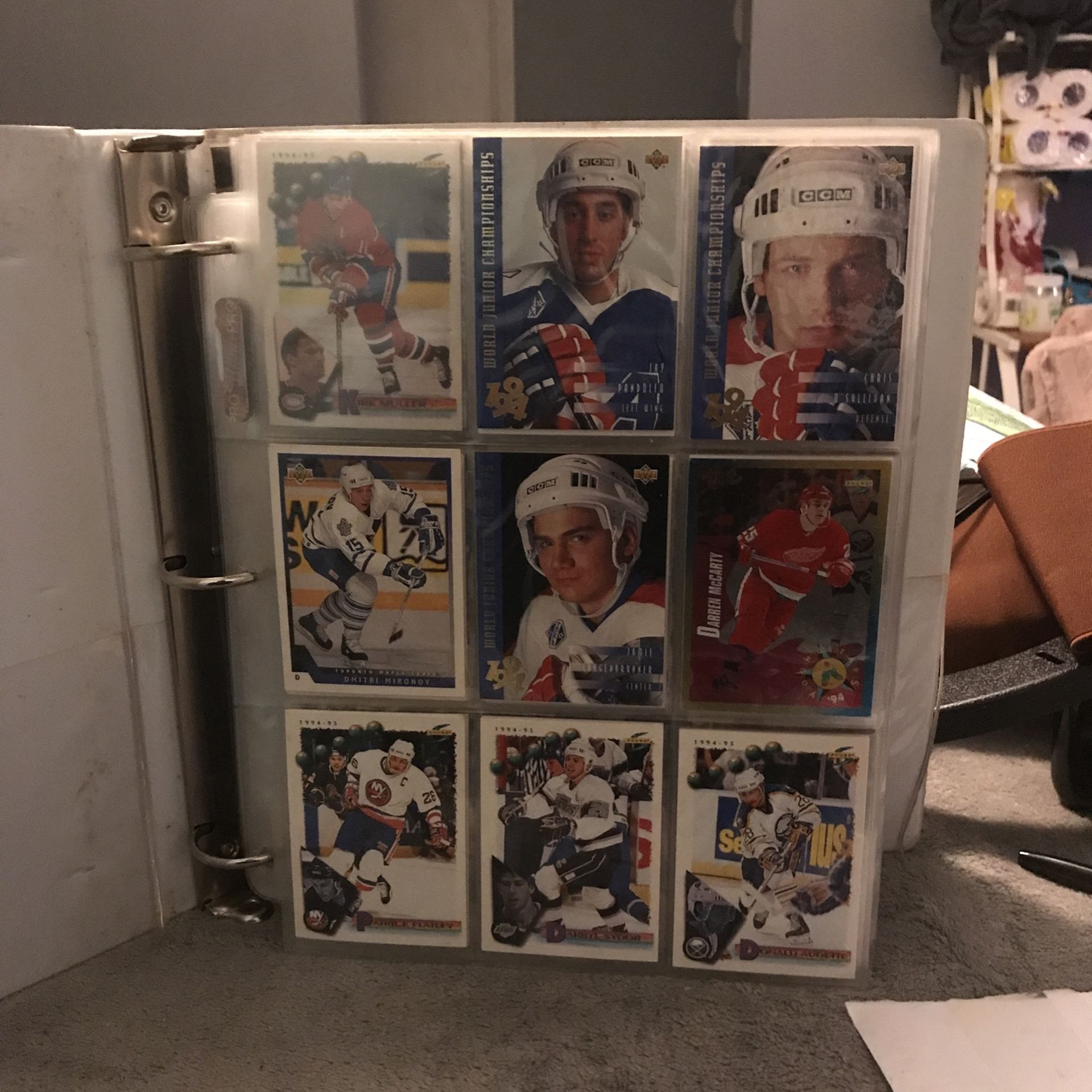 Hockey Cards  Binder
