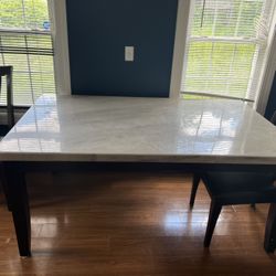 Kitchen Table - 8 Seater Marble Comes With 4 Chairs