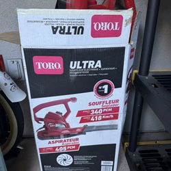Toro Ultra Blower- Never Used Brand New Moving Day!