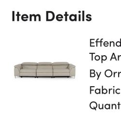 Faux Leather Sofa Top Arm Reclining 