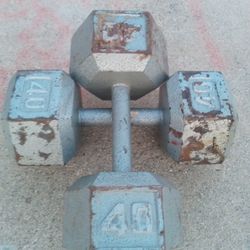 40 Pounds Dumbbells