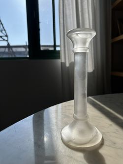 Frosted Glass Candlestick Holder