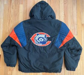 Vintage Chicago Bears Starter Pullover Jacket NFL Pro Line Hooded Men’s Size XL