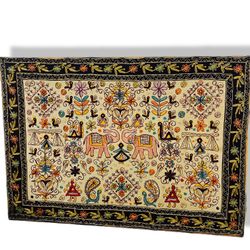 handcrafted art on fabric