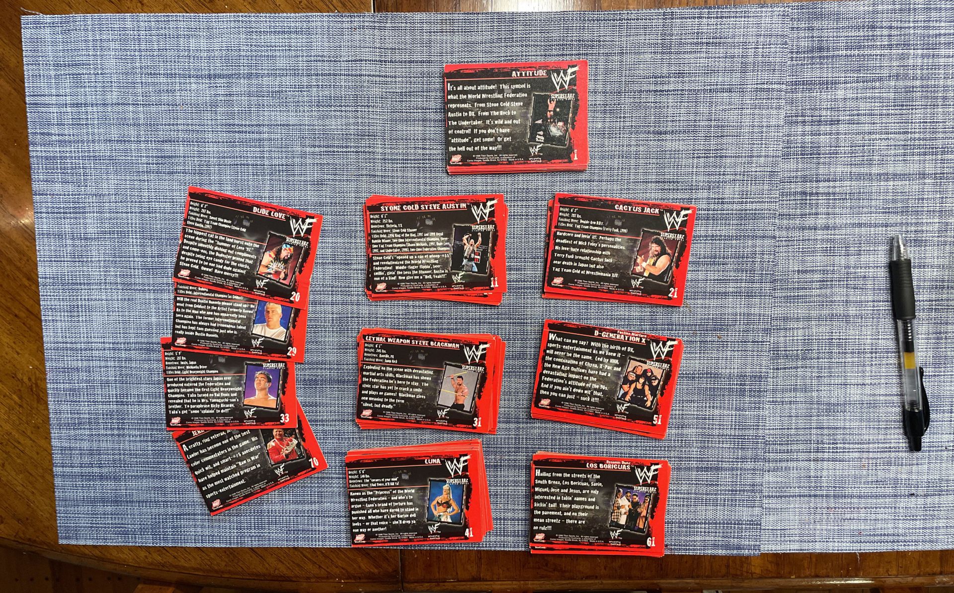 1998 WWF Superstarz Card Set. Missing 62 & 63