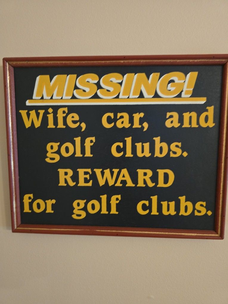 “Golf Humor" & Wall Art Décor Set - 6 Pieces