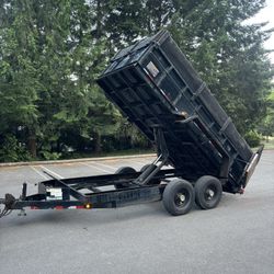 2008 C&B 7x14 Dump Trailer 14k 2ft Metal Walls Heavy Duty Tires
