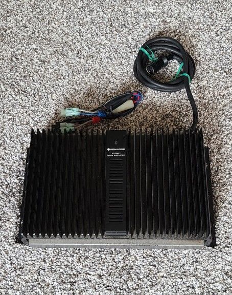 KENWOOD KAC-801 Stereo Main Amplifier With Cables(See Description