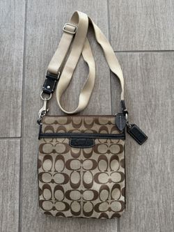 Vintage brown and black Coach signature canvas crossbody