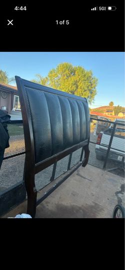 King leather headboard