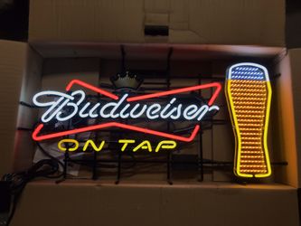 Budweiser Coors Modelo Pacifico Samuel Adams neon signs beer taps