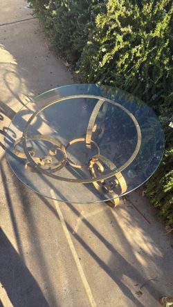 36” Round Glass Coffee Table