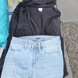 Girls Jeans and sweatshirt size 10/12