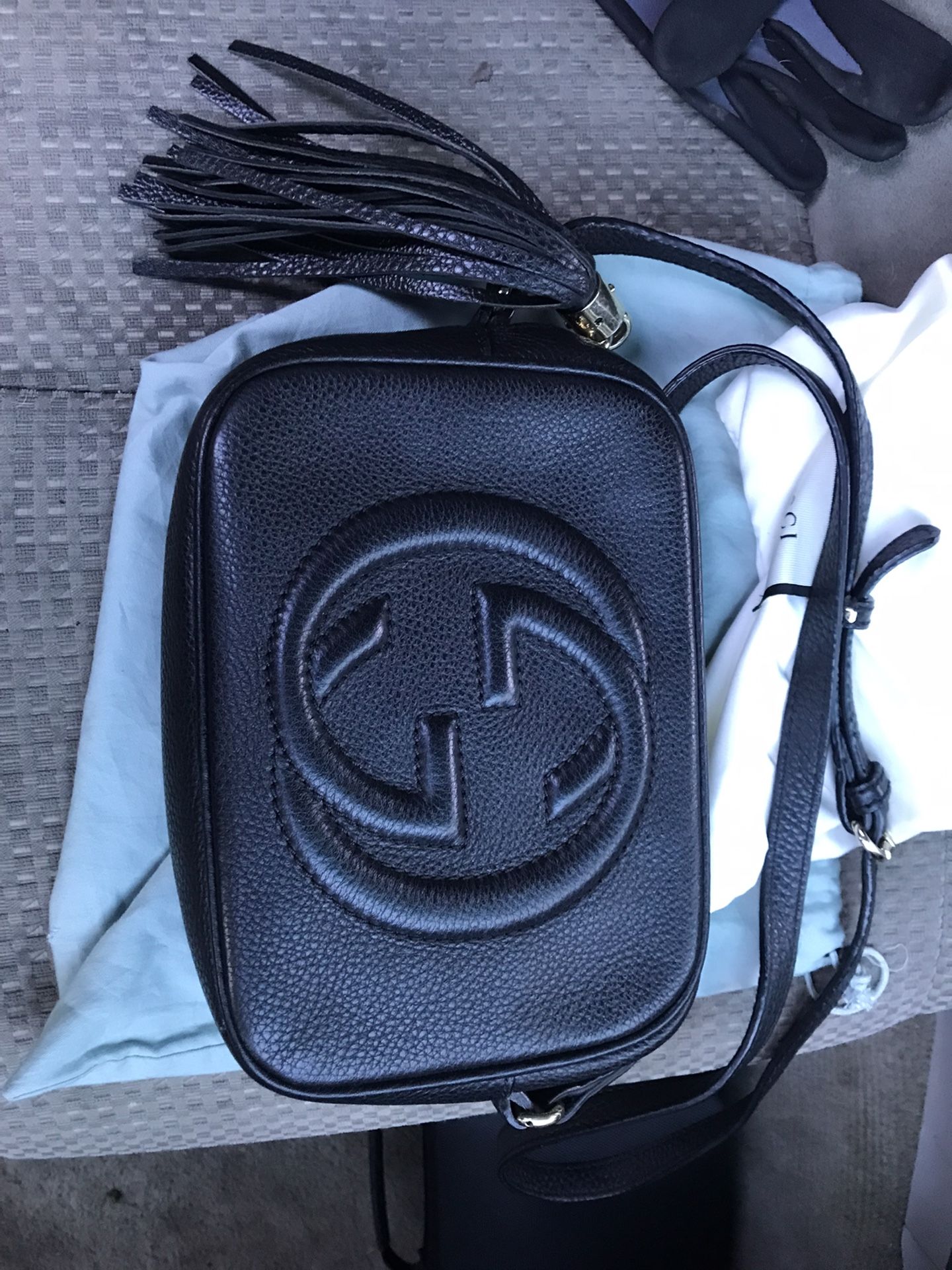 Gucci SOHO Black Leather Shoulder Bag