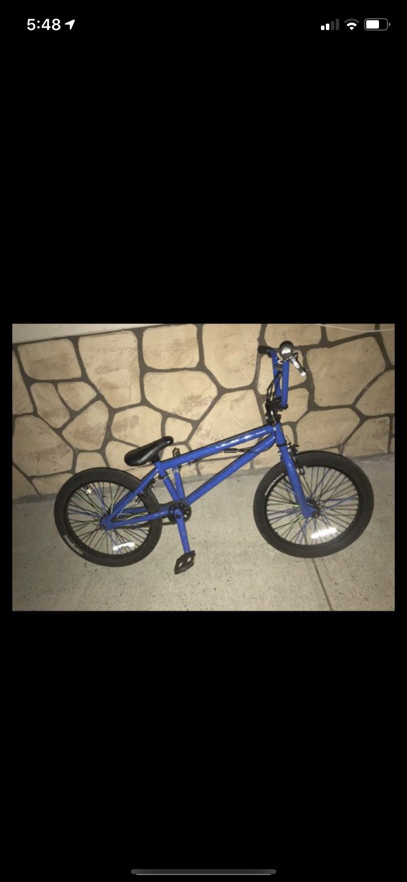 Blue mongoose bmx bike