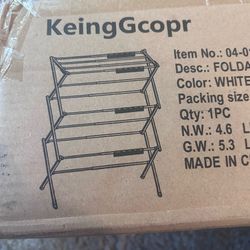 Black laundry drying rack