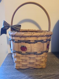 Artist Judy Wobbleton Handcrafted Basket & Small Similar Basket