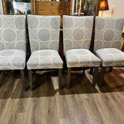 Upholstered Dining Chair Set, New Like Condition 