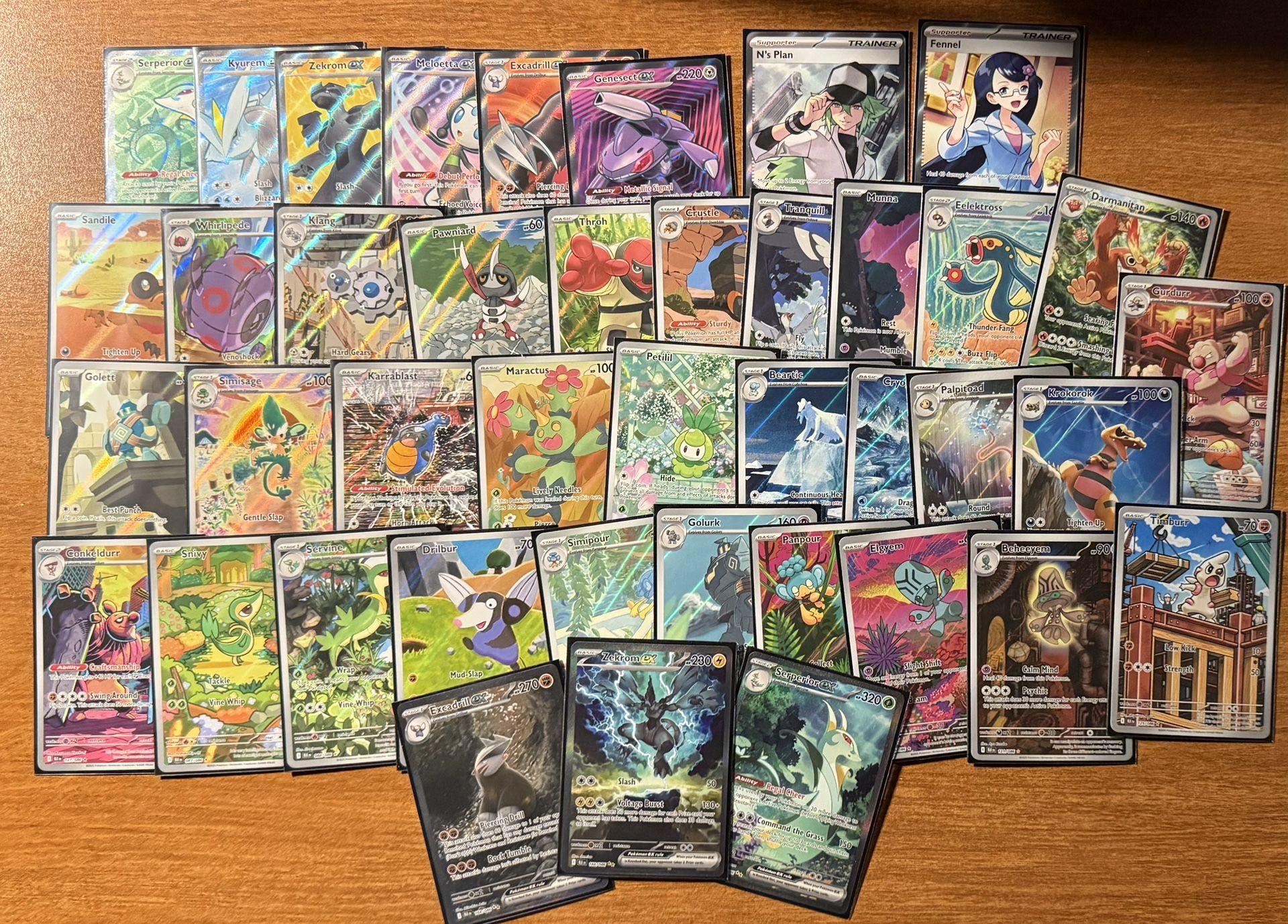 Pokémon Black Bolt 40 Full Art Card Lot (READ DESCRIPTION)