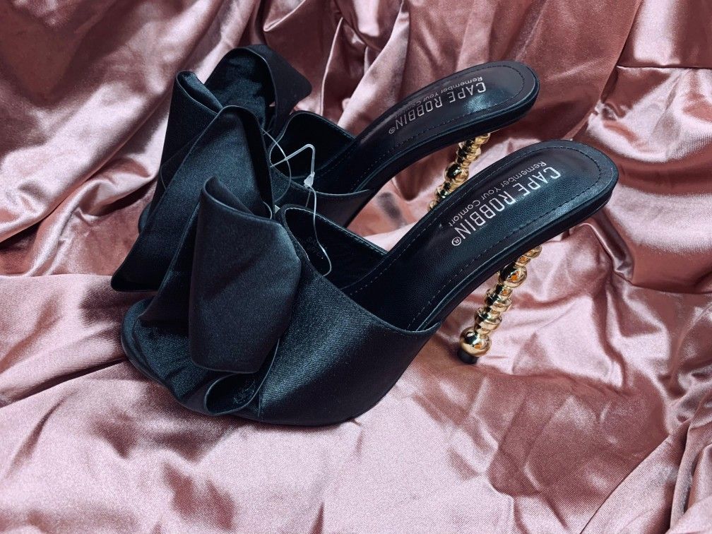 Black Ribbon Heels 