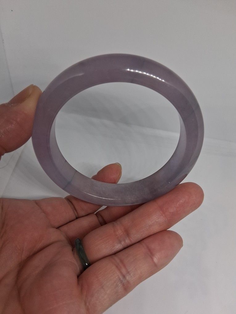 Lavender Jade Bangle Size 58x13x9mm