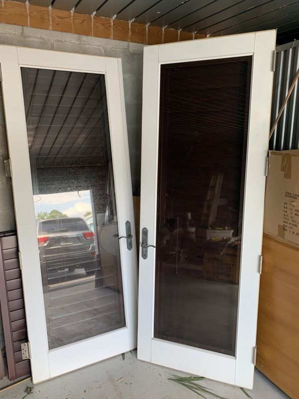 72”x96” French doors. steel impact exterior doors with