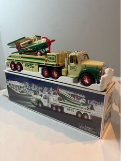 2002 Hess Toy Truck and Airplane Vintage Open Box NOS Storage Patina Unplayed