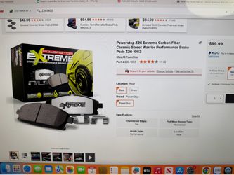 Extreme Carbon Fiber Ceramic Street Warrior Performance Brake Pads
