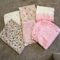 Baby girl blankets - take all 6 for $10