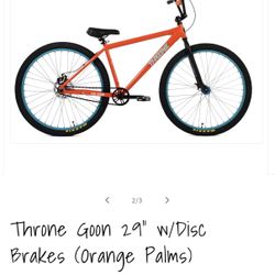 Throne Goon 29" w/Disc Brakes (Orange Palms)