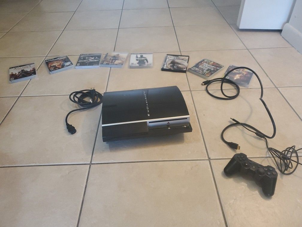 Phat PS3 model Playstation 3 80GB with 10 games