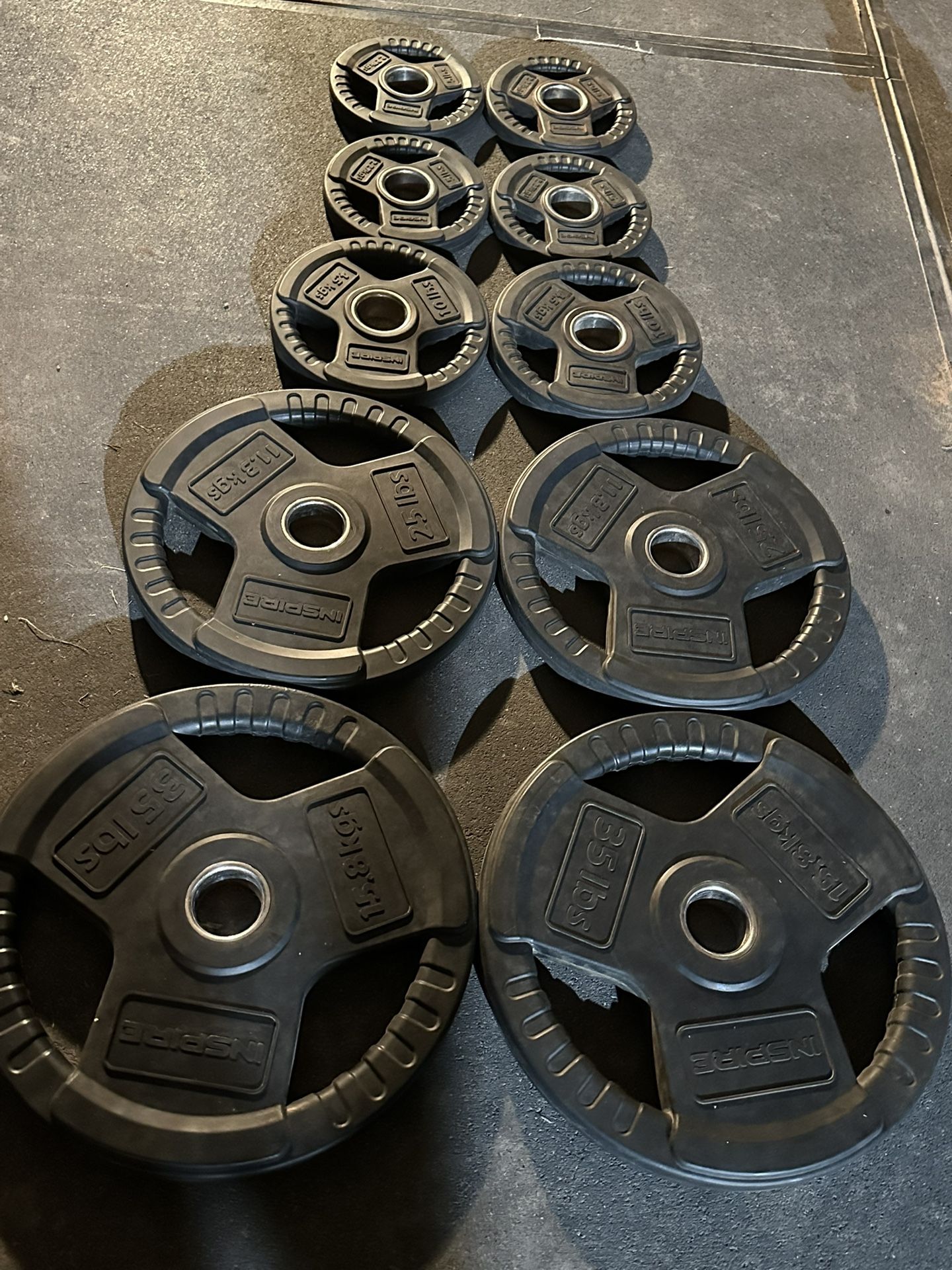 Inspire Fitness Rubber Coated Olympic Weight Set