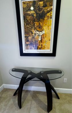 Glass entry or sofa table