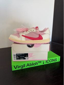 (size 3y) Travis Scott jordan 1 low sail tropical pink