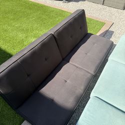 Versatile Black Futon Sofa Bed - Like New Condition!