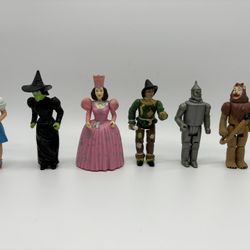 Lot Of 6 Wizard Of Oz Figurines 1988 Action Figure Toys Turner MGM Vintage