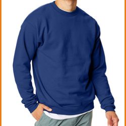 Gildan Fleece Crew neck Sweat Shirt Royal Blue